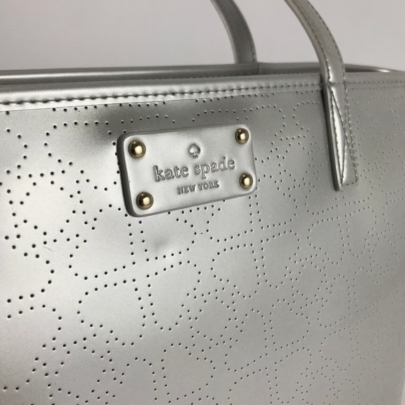 Kate Spade small harmony tote bag w/ silver hearts - Picture 2 of 8